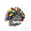 3D Resin Fridge Magnet New Orleans Mardi Gras Mask Unique