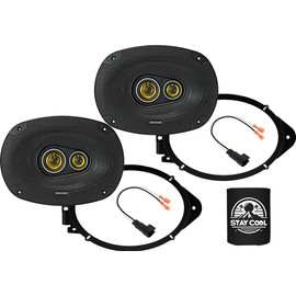 KICKER Speakers 6X9 inch for GMC Sierra/Denali 1500 (All Cab) 2014-2023 Upgrade Kit - Pair of CS Series with Adapters and Harness, Car Audio Front Door Speaker CSC6934, 46CSC6934