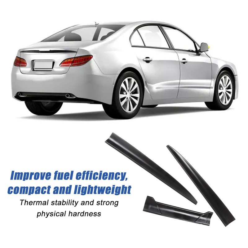 3PCS Car Universal Spoiler Thermal Stability Strong Grip Lightweight Rear