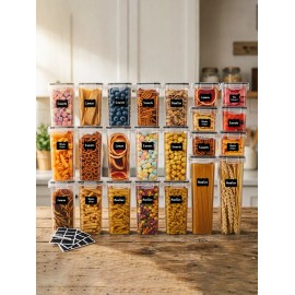 Moisture proof sealed food storage container set bisphenol A free plastic food storage box stackable sealed cancolor: Transparent, capacity: 30pcs