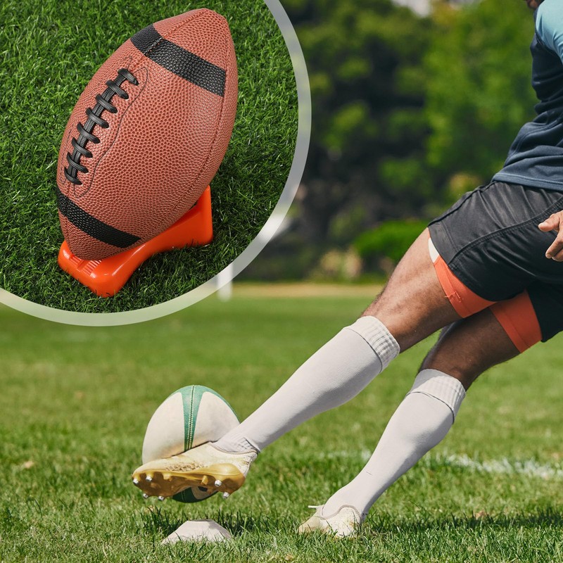 Soulchen 6 Pcs Football Style Kicking Tee Rugby Ball Display