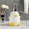 WAIT FLY Cute Duck Ceramic Soap Dispenser with Plasic Pump,