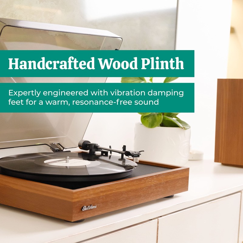 Electrohome Montrose Vinyl Record Player 2-Speed Belt-Drive Turntable, with Audio-Technica