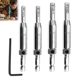 𝐔𝐩𝐠𝐫𝐚𝐝𝐞𝐝 VIX Bit Self Centering Hinge Drill Bit Fit for Make it Snappy Tools Bosch 1/4 in Hex-Shank 5/64", 7/64", 9/64", 11/64", for #2 4 6 8 10 12 Screws Size, Self Centering Drill Bit Set