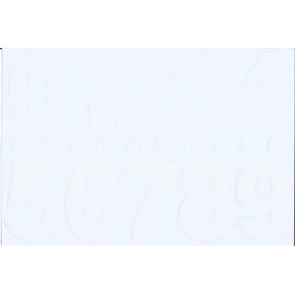 XIAXIN Waterproof PVC Number Sticker Set Weatherproof Waterproof Roman Numerals Character Nameplate Suitcase Nameplate Locker Indoor Outdoor Use TS-534 (White)