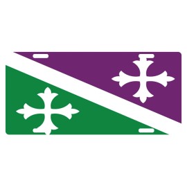 FAST SERVICE DESIGNS ADJUNTAS Flag Puerto Rico Municipio 6" X 12" License Plate Boricua Emblem