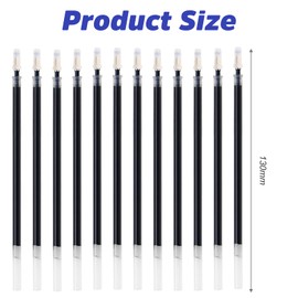 Okaywork 12 Sticks Refills, Rollerball Pen Compatible with Legami, Tip 0.5 mm, Replacement Refill Gel Rollerball Pen Refill (Black)