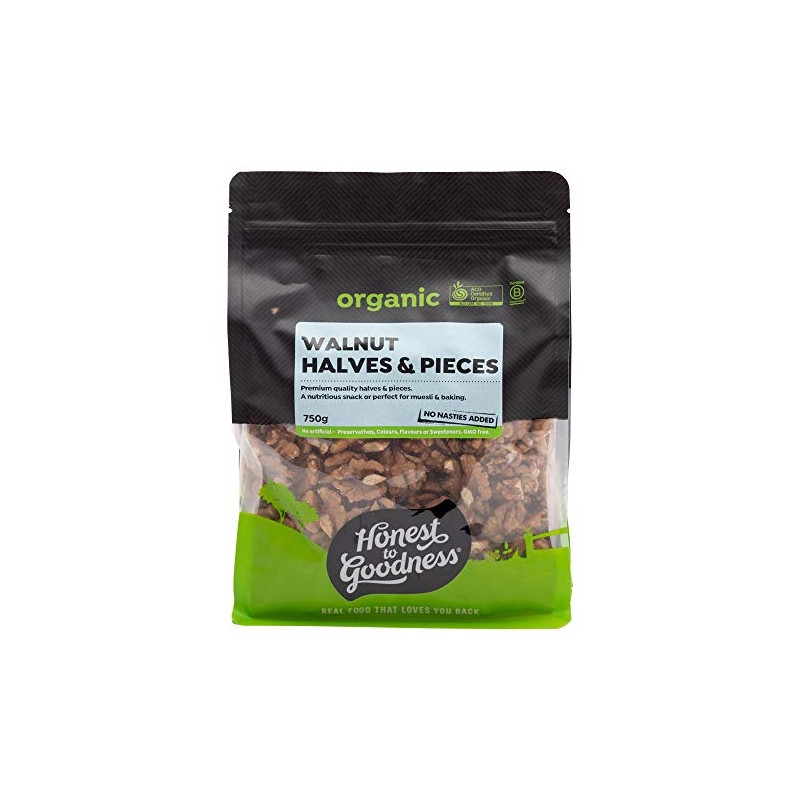 Honest to Goodness Organic Raw Walnut Kernels 750 g