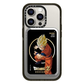 CASETiFY Snappy Card Holder [Dragon Ball Colab/Compatible with Magsafe] - Super Saiyan Goku - Silver