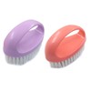 2-Pack Heavy-Duty Scrubbing Brushes, Purple and Pink