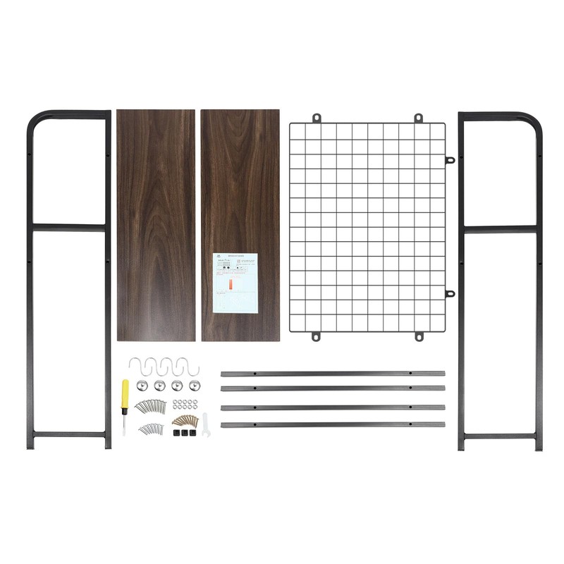 BENTFL Computer Desktop Bookcase, 2-Tier Desk Hutch, Multipurpose Countertop Storage