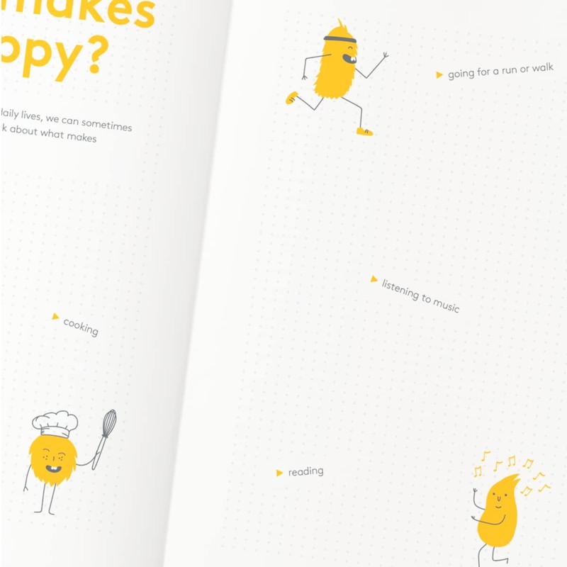 HappyMe - Adult Growth Journal, Wellness Notebook with 180 Pages,