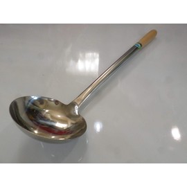 chefs tools commercial stainless steel soup spoon ladle for wok or pan 5-3/8 inch