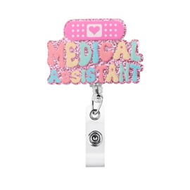 PLITI Medical Assistant Badge Medical Students Graduation Gift Reel Retractable ID Clip For Doctors Nurse (Medical Assistant badgeCA)