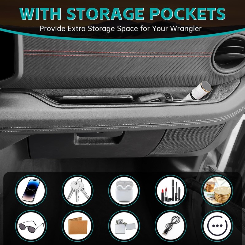 OUSUWO Grab Bar Tray Organizer Compatible with 2024 2025 Jeep