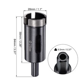 sourcing map 28mm Diamond Core Drill Bits Dry or Wet Hole Saws for Hard Concrete Brick Block Masonry Stone Tile Glass