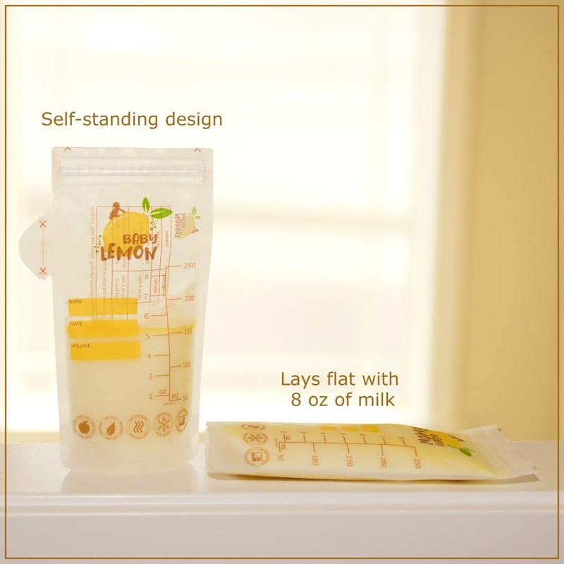 Baby Lemon Breast Milk Storage Bags with Spout - 8