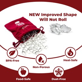 Jewel Glass Pie Weights for Baking | Will Not Roll Away | Better Than Ceramic | Dust-Free Borosilicate Glass | Large Quantity 2.5 lbs | Drawstring Storage Bag | Essential baking tools and accessories