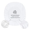 MIKI WELL King Size Fitted Sheet Deep - White Bottom