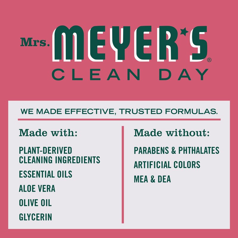 Mrs. Meyer's Foaming Hand Soap, Biodegradable Hand Wash Made with