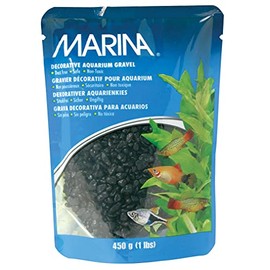 Marina Decorative Aquarium Gravel, 450 g, Black