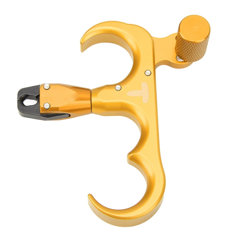 3 Finger Hand Held Bow Release Aluminum Alloy Thumb Release