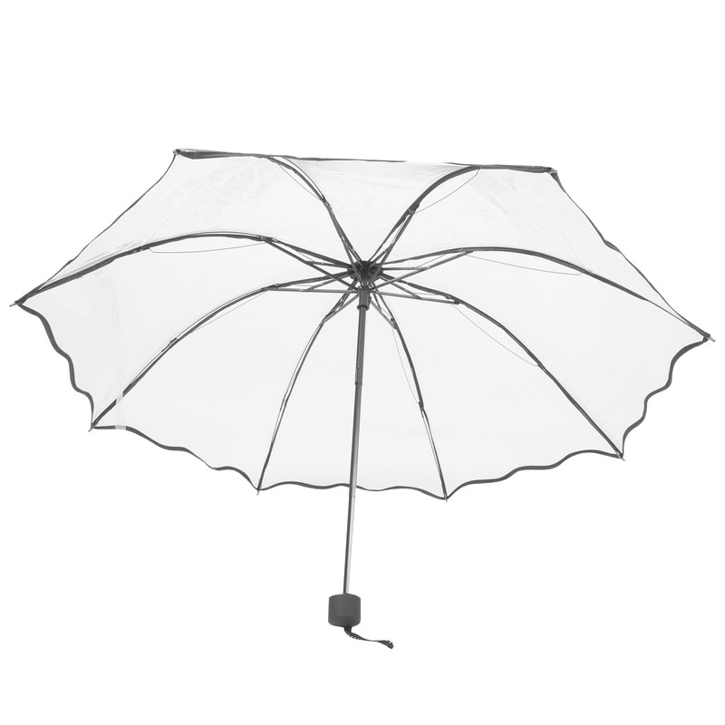 VALICLUD Portable Sun and Umbrella, Transparent Foldable Umbrella, Windproof Compact
