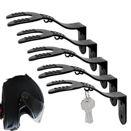 Helmet Mount Wall Helmet Holder with Hook, Black Motorcycle Helmet Mount Wall for Hanging Keys and Motorcycle Helmet