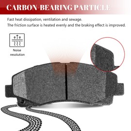 YXPCARS Front and Rear Ceramic Disc Brake Pads Set Replacement for Honda Ridgeline 2006 2007 2008-2011, for Acura Tl 2009 2010 2011 2012 2013 2014