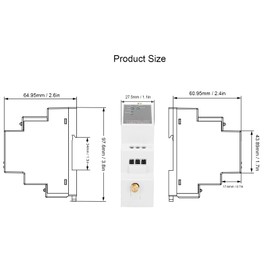 BOROCO RS485 to Ethernet/WLAN Converter, RS485 WiFi Bridge, Modbus for ECos with Antenna PW21-H AC 100 240 V