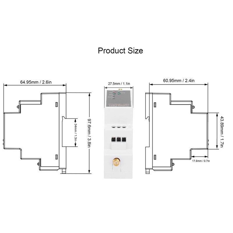 BOROCO RS485 to Ethernet/WLAN Converter, RS485 WiFi Bridge, Modbus for