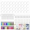 Allazone Pack of 106 Acrylic Transparent Circles, 8 Shape Discs