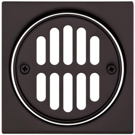 Westbrass Shower Strainer Set Square with Crown, Oil Rubbed Bronze, D313-12