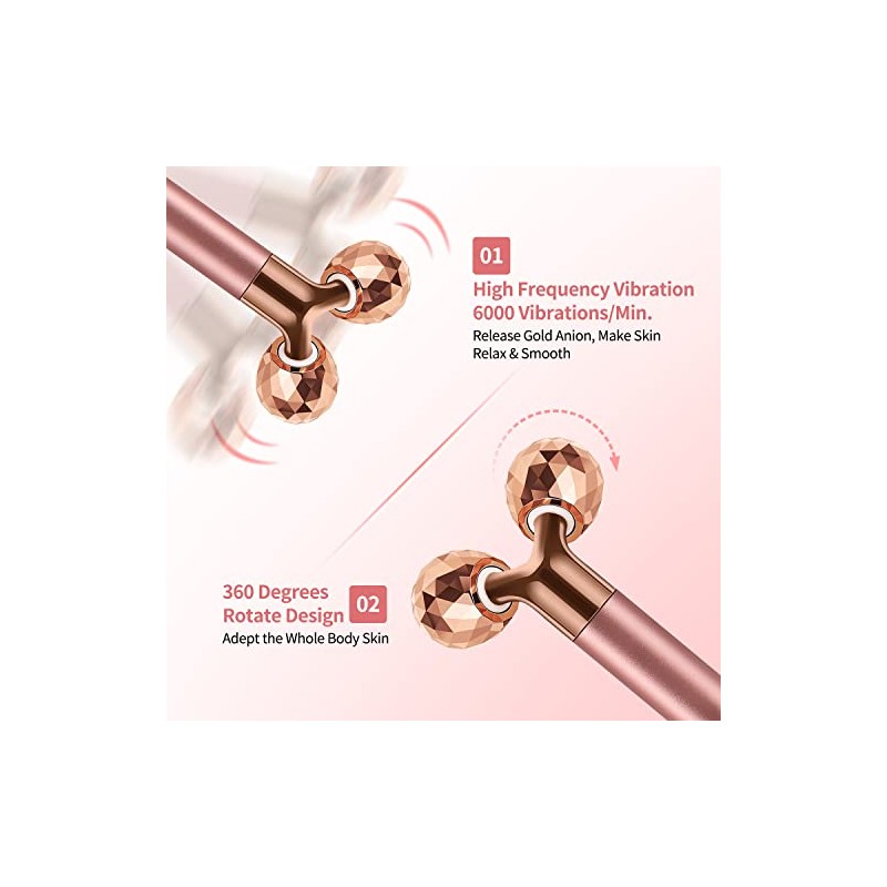 SSGP 2-in-1 Electric Face Massager with 3D Roller and Crescent-Shape