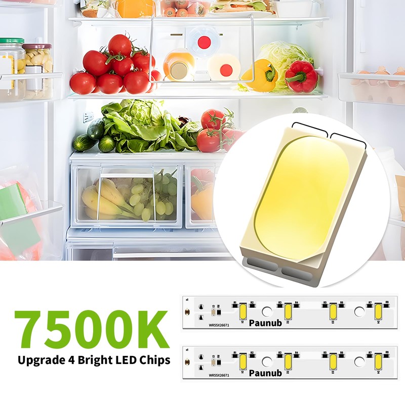 New Upgraded WR55X26671 Led Light Board for GE Freezer Refrigerators