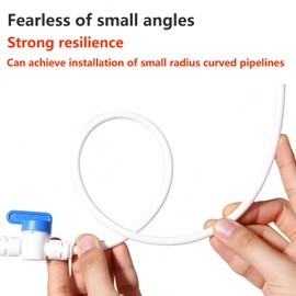 Qrity 1/4 Inch PE Hose, Refrigerator Hose, Osmosis Hose, 2 Metre Water Inlet Line, for Water Filters, Refrigerators, RO Water Filter System