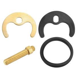 QUARKZMAN 1 Set Tap Mounting Bracket, Tap Horseshoe Double Hole, Mounting Circlip Washer, Copper Circlip Extend Tap Washers, Stainless Steel Brass