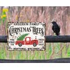 Custom Metal Christmas Tree Farm Sign with Name