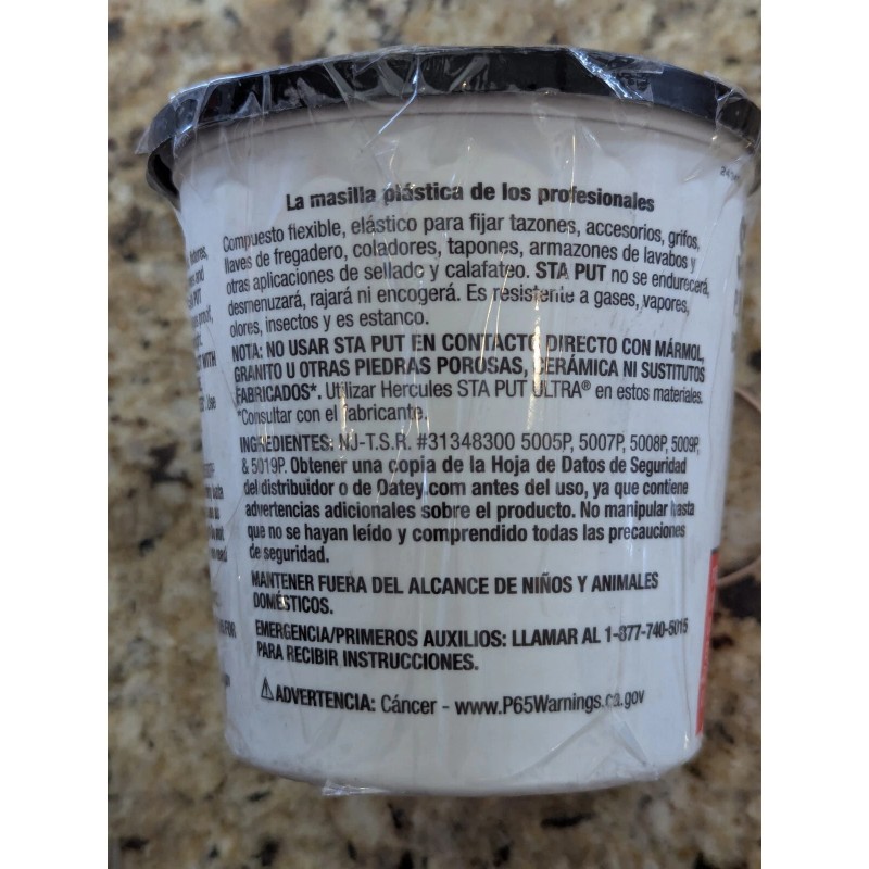 Sta-Put 3lb Plumber's Putty, Plumbers Putty Formula will not Crack
