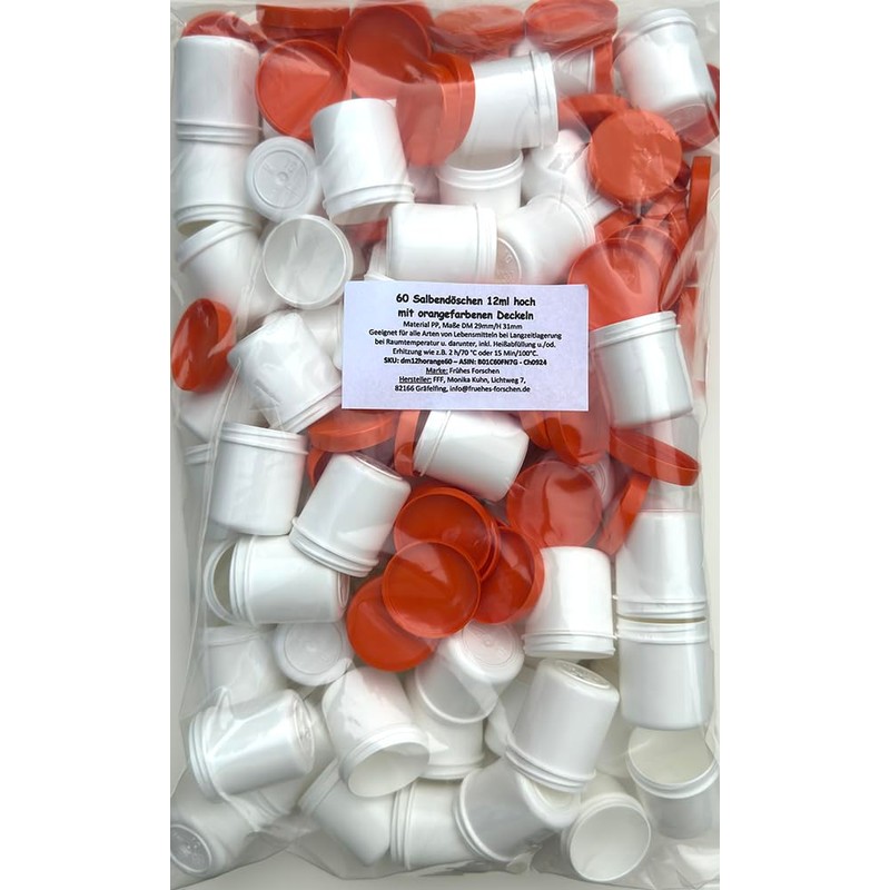 60 containers containers Ointment Cream Ointment Kruken High 12ml Capacity