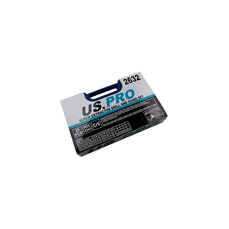 US PRO Screw Extractor Easy Out Drill and Guide Set