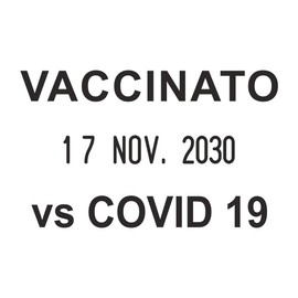 Trodat Printy 4750 Self-Inking Doctors Date Stamp with Vaccinated Text - Black
