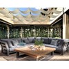 SunnyRoyal Beige 3'x16' Waterproof Pergola Shade Cover Retractable Sun Shade