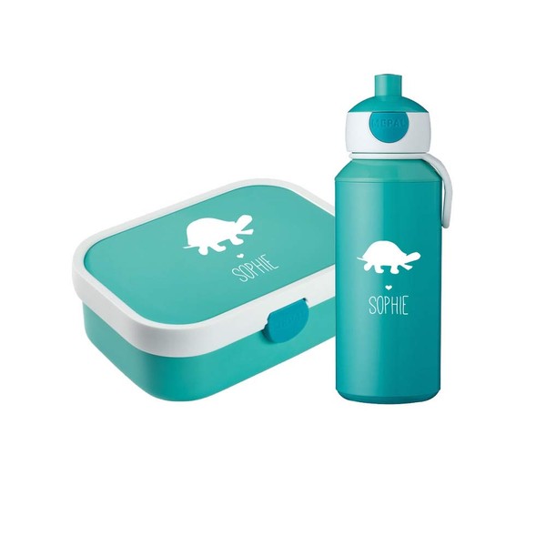 4you Design Set ✶Lunchbox & Drinking Bottle with Silhouette +