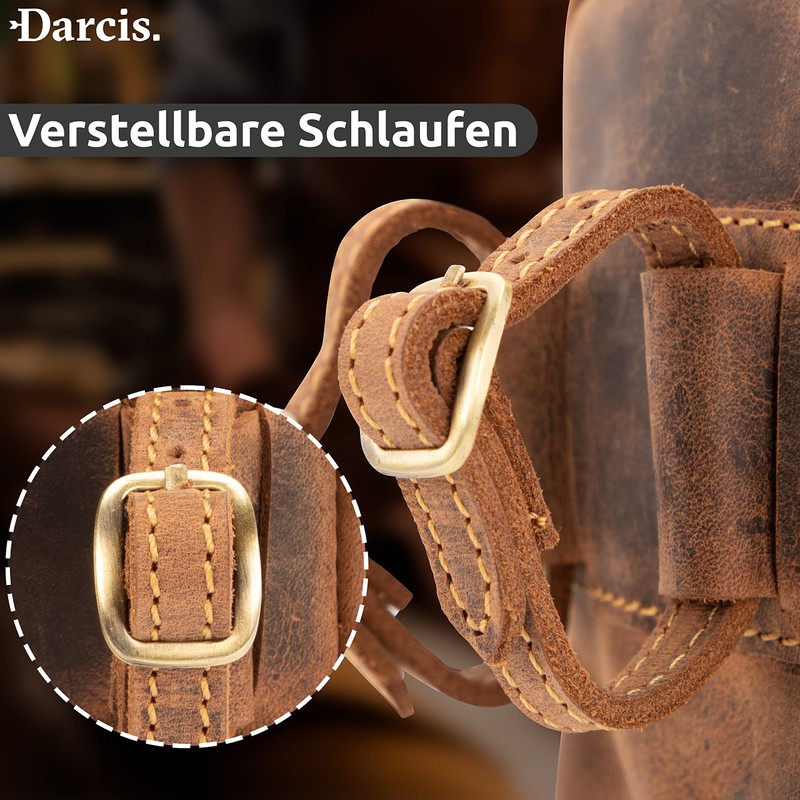Darcis Leather Bicycle Bag in Brown - Saddle Bag with