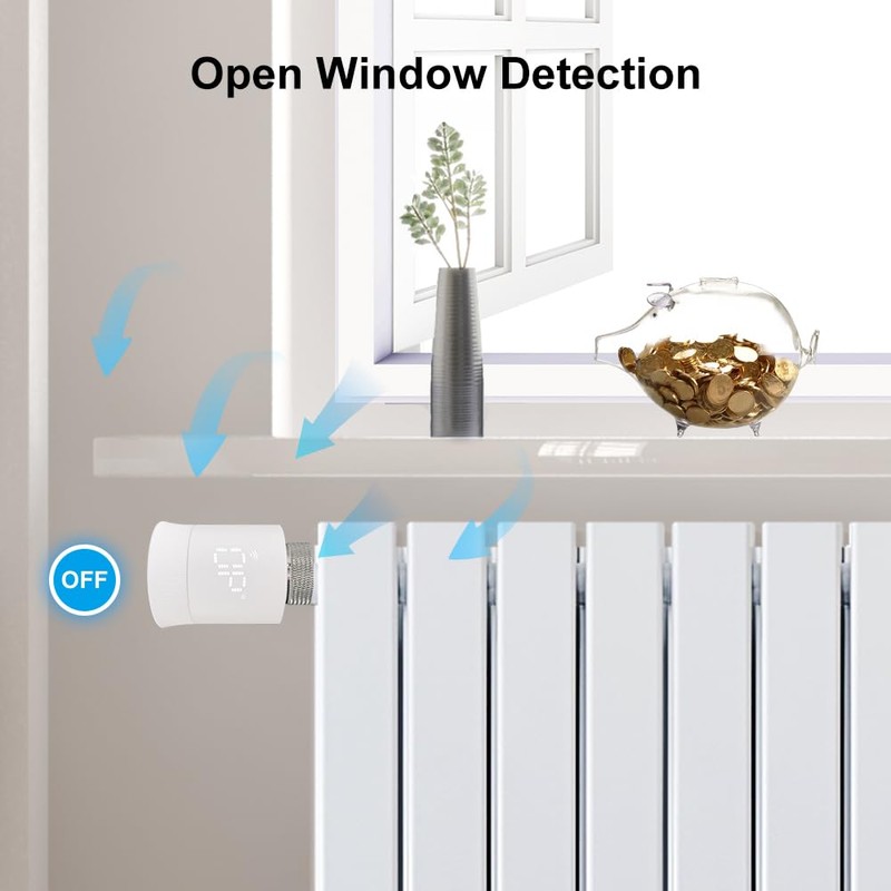 KETOTEK Smart Radiator Thermostat Starter KIT, Smart Thermostatic Radiator Valve