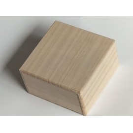 Urakami Paulownia Craft Paulownia Box, Small Storage Case, Square Type, Made in Japan, 4.7 x 4.7 x 2.6 inches (120 x 120 x 65 mm)