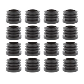 16 x Lamellar Plugs, Round, Round Plugs, Protective Caps, Plastic Plugs, End Plugs (Diameter 25 mm, Round)