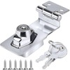 Litensh 4 Inch Right Angle Hasp Lock with Key Alike,