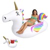 GoFloats Giant Inflatable Unicorn - Includes Unicorn Drink Float- Trending
